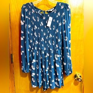 Long sleeve romper with pockets, new with tags